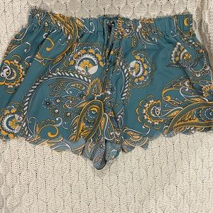 Tira Teal Paisley shorts
